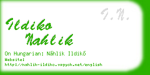 ildiko nahlik business card
